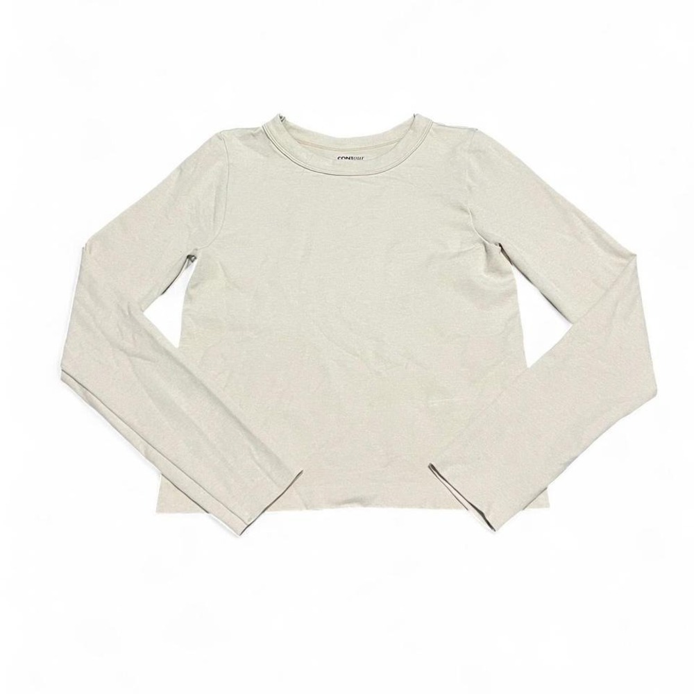Pacsun Contour Tan Ribbed Long-Sleeve Shirt